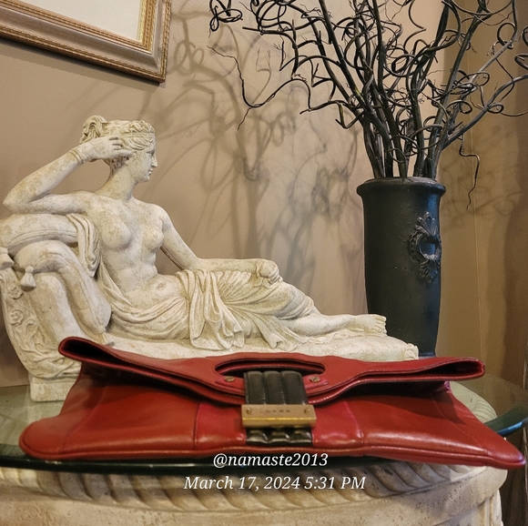 L.A.M.B. by Gwen Stefani Leather Convertable Clutch / Laptop / Handbag #728 - Picture 11 of 17